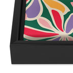 Colorful abstract flower art pattern Framed Canvas Print Gallery Image 3
