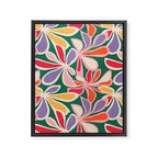 Colorful abstract flower art pattern Framed Canvas Print Gallery Image 8