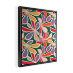 Colorful abstract flower art pattern Framed Canvas Print Gallery Image 2