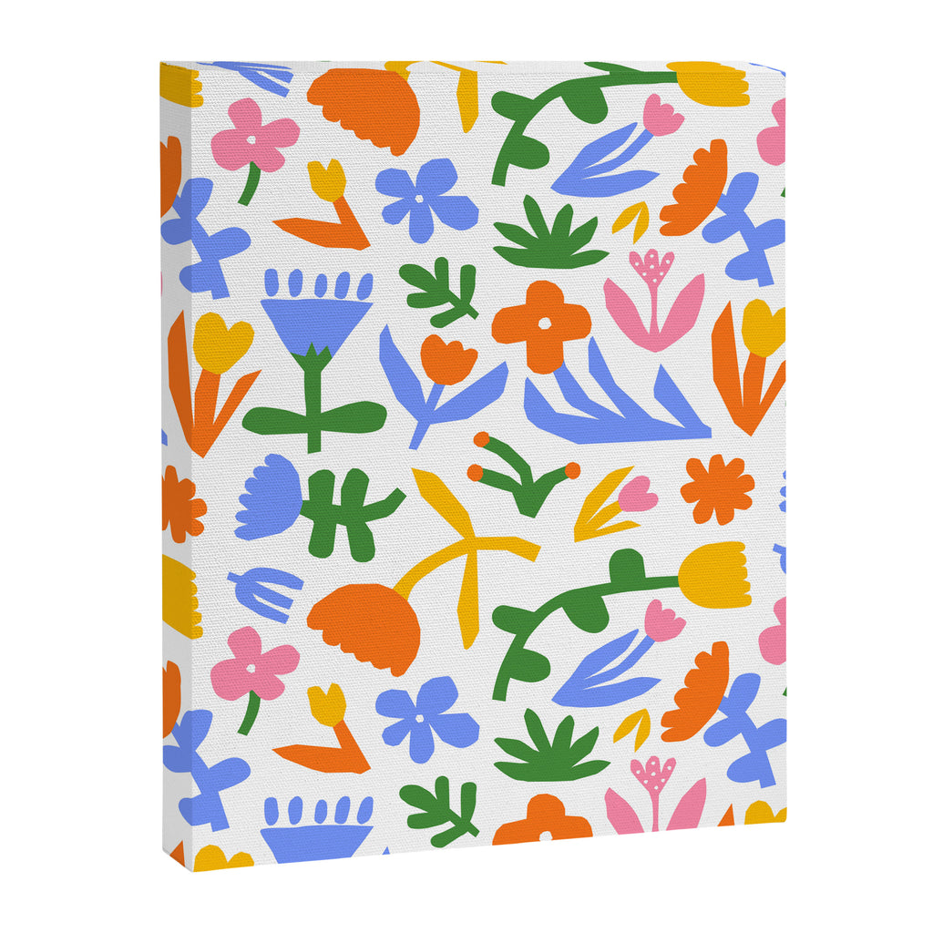 Colorful abstract flower art pattern Canvas Print Gallery Image 8