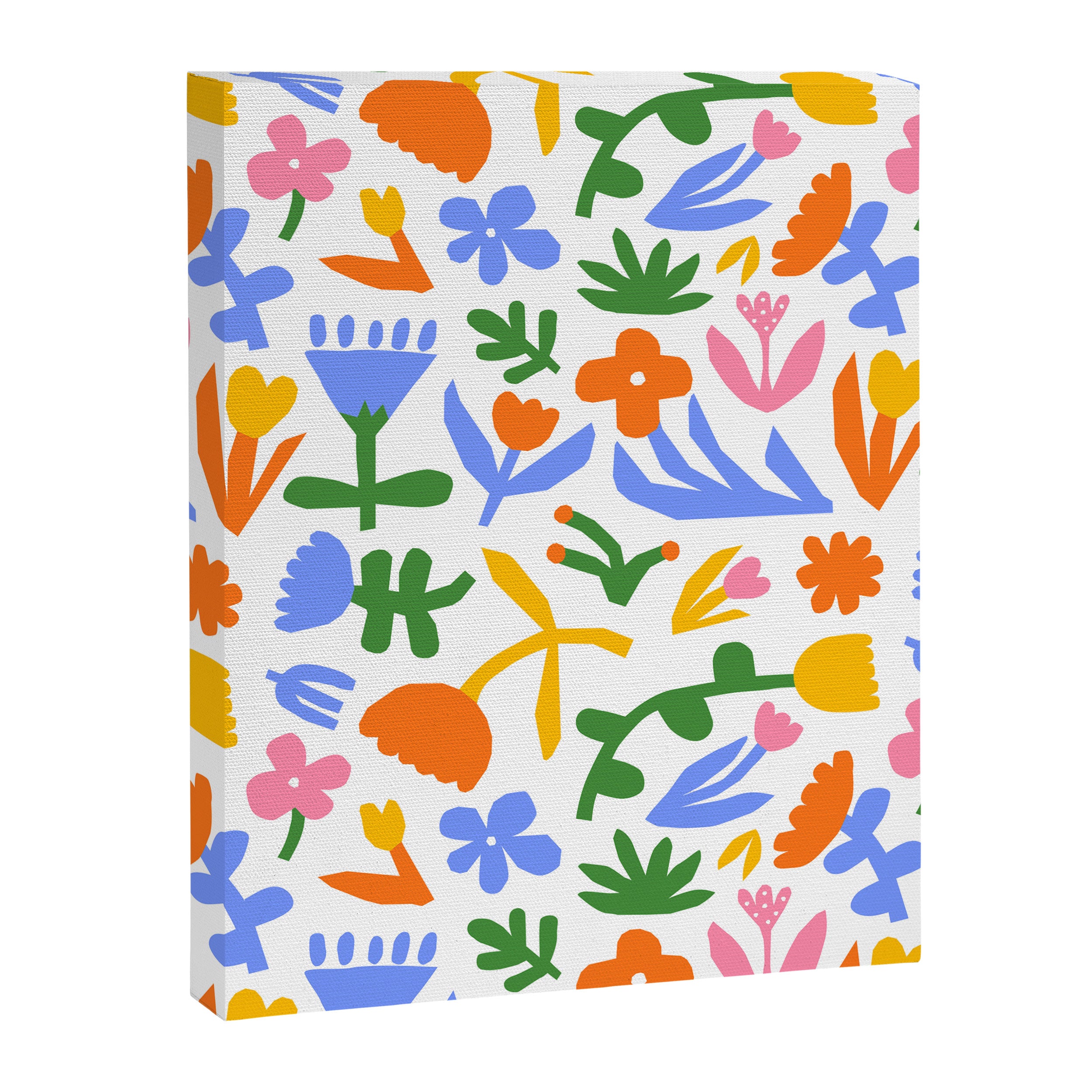 Colorful abstract flower art pattern Canvas Print Gallery Image 8