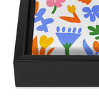 Colorful abstract flower art pattern Framed Canvas Print Gallery Image 3