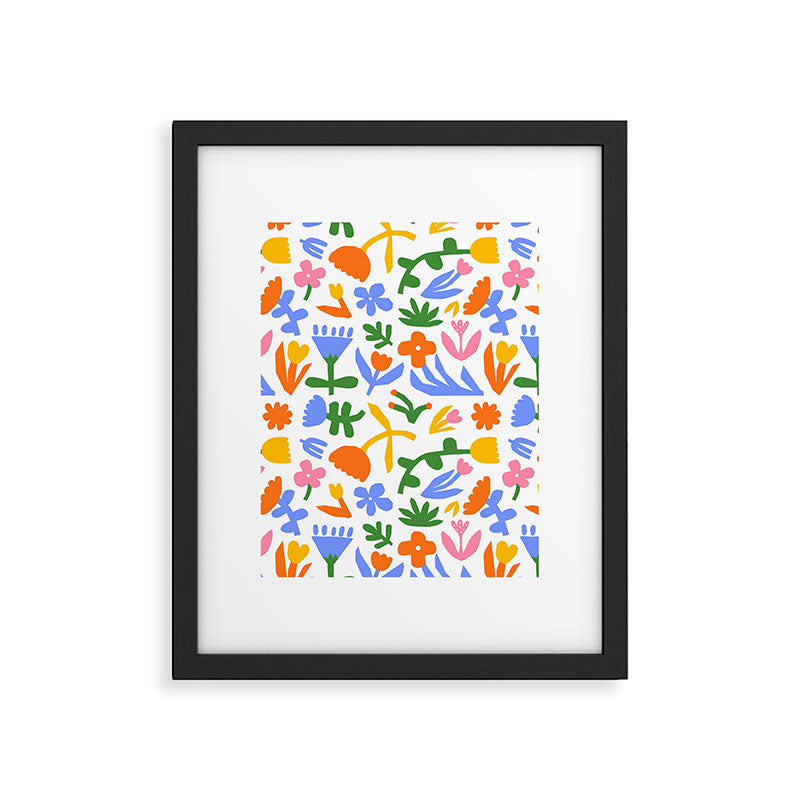 Colorful abstract flower art pattern Framed Art Print Gallery Image 6