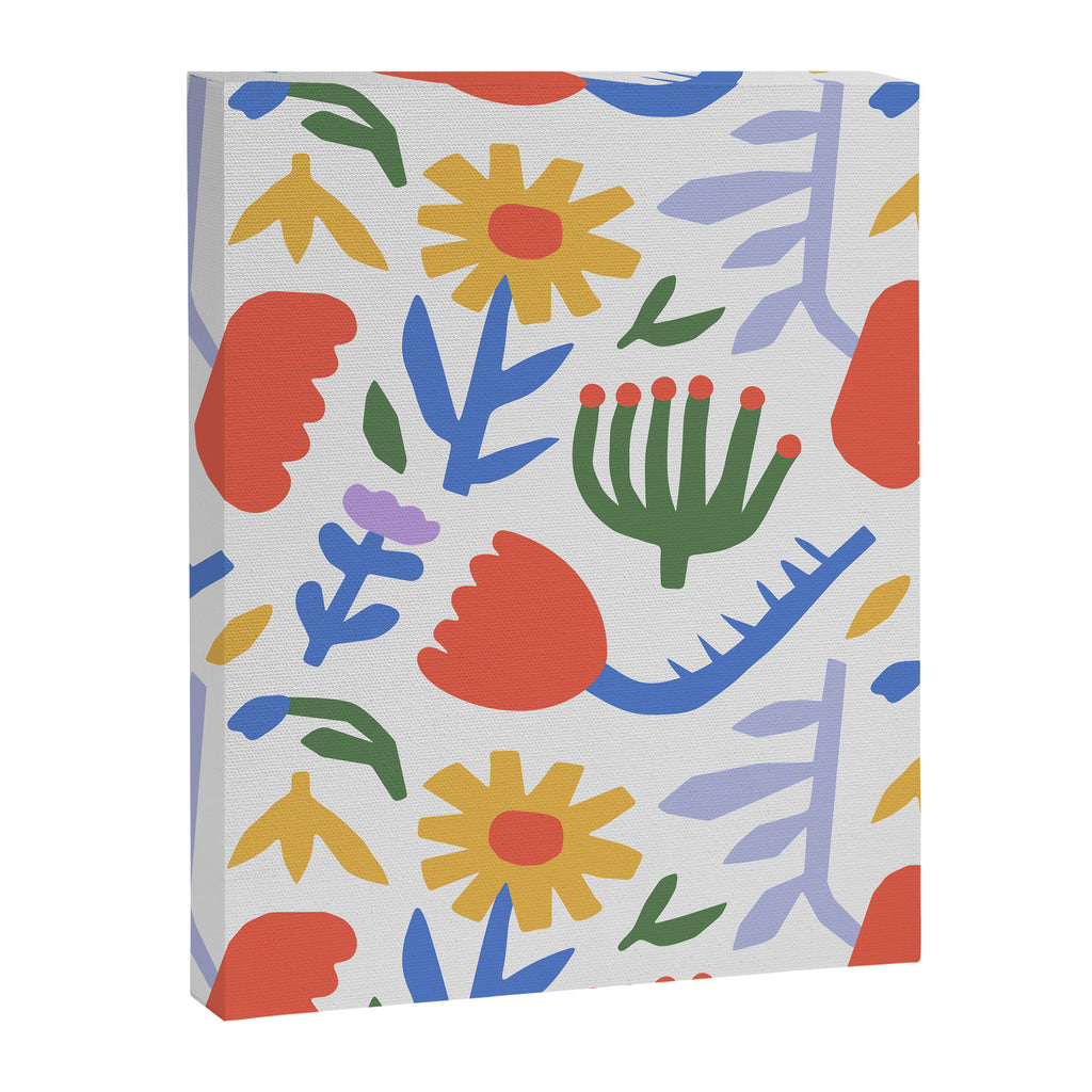 Colorful abstract flower art pattern Canvas Print Gallery Image 8