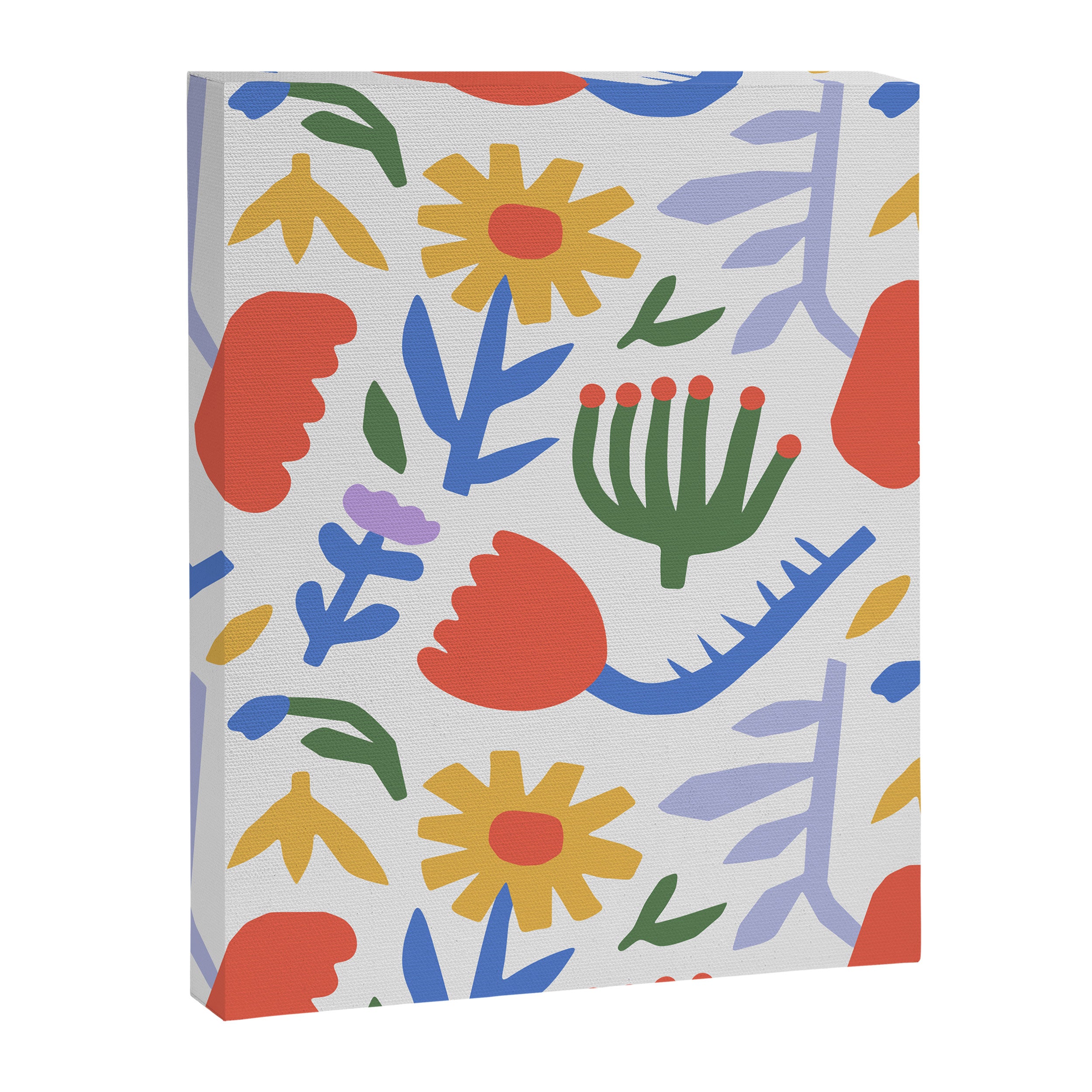 Colorful abstract flower art pattern Canvas Print Gallery Image 8