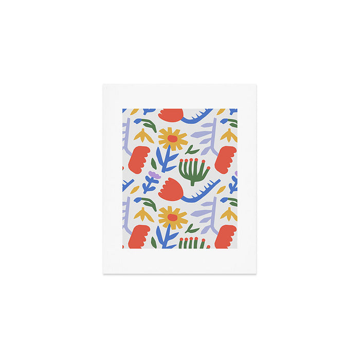 Colorful abstract flower art pattern Art Print Gallery Image 1