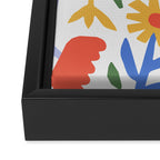 Colorful abstract flower art pattern Framed Canvas Print Gallery Image 3