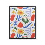 Colorful abstract flower art pattern Framed Canvas Print Gallery Image 8
