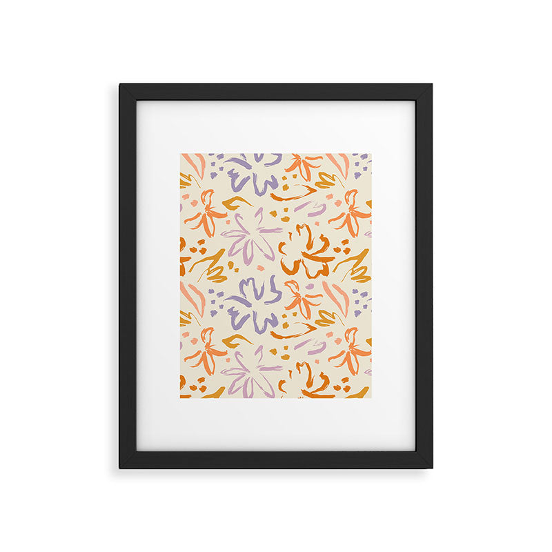 Colorful abstract flower art pattern Framed Art Print Gallery Image 6