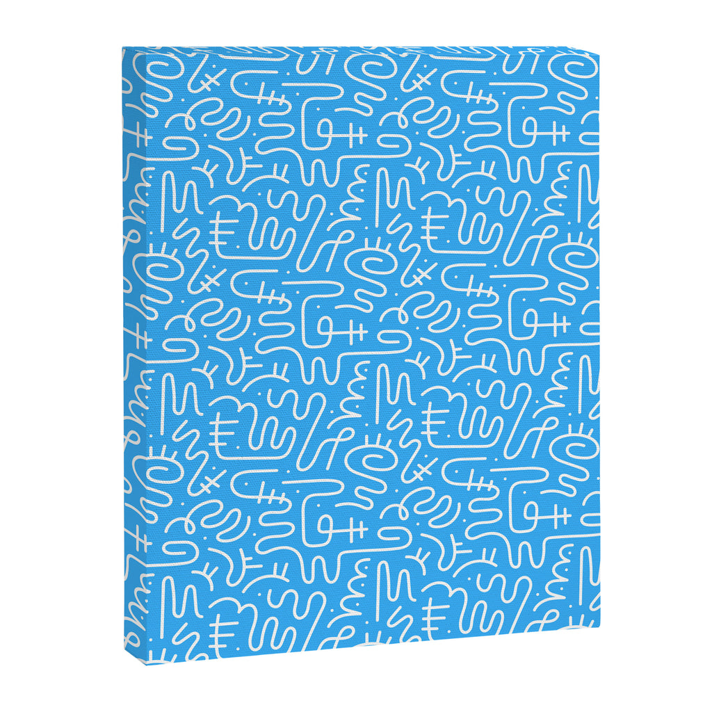 Colorful abstract fun line doodle art pattern Canvas Print Gallery Image 8
