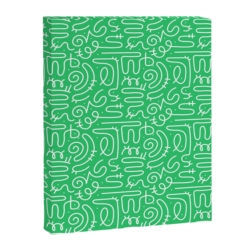 Colorful abstract fun line doodle art pattern Canvas Print Gallery Image 8