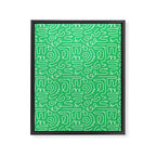 Colorful abstract fun line doodle art pattern Framed Canvas Print Gallery Image 8