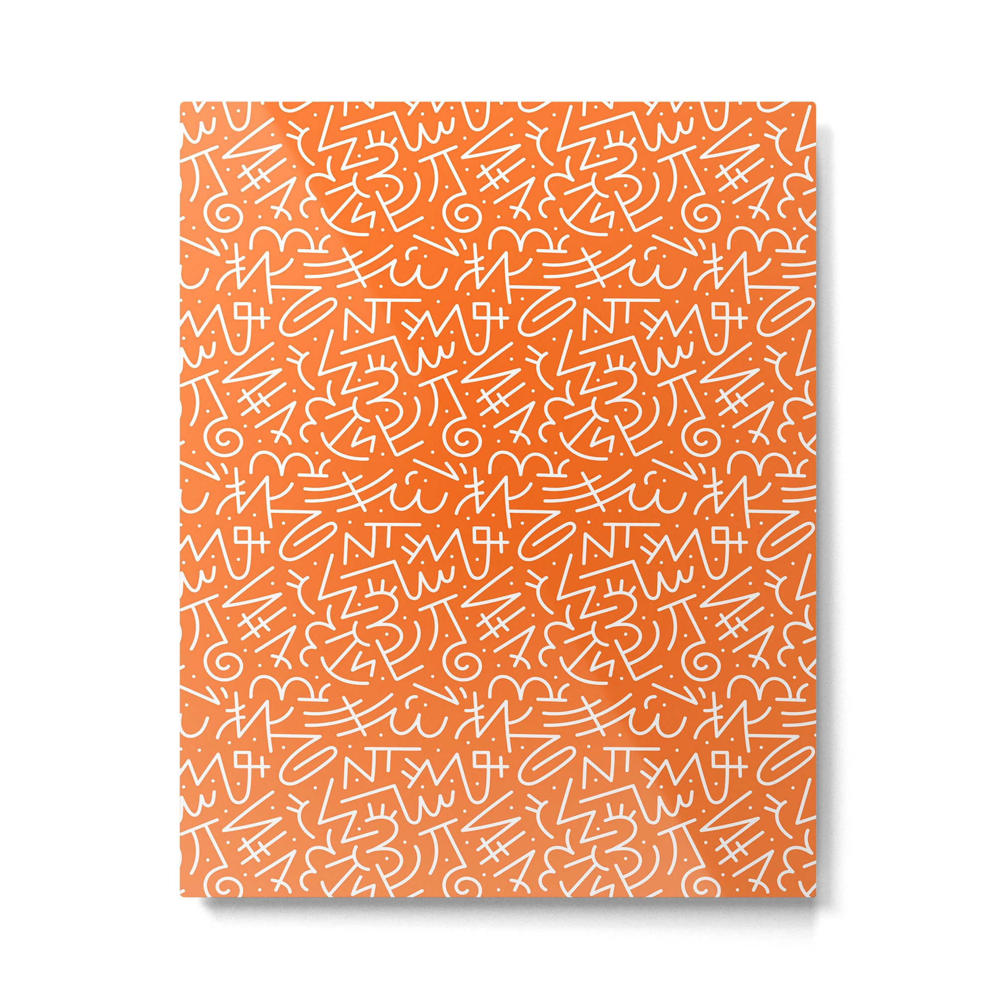 Colorful abstract fun line doodle art pattern Metal Print Gallery Image 6