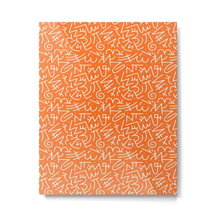 Colorful abstract fun line doodle art pattern Metal Print Gallery Image 1