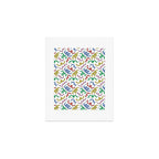 Colorful abstract fun line doodle pattern Art Print Gallery Image 1