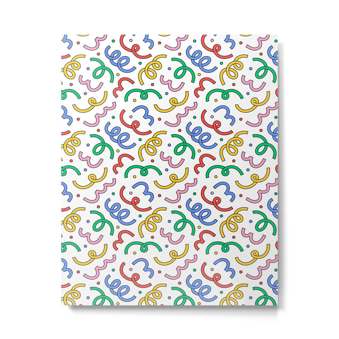 Colorful abstract fun line doodle pattern Metal Print Gallery Image 1