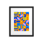 Colorful abstract geometric mosaic pattern Framed Art Print Gallery Image 6