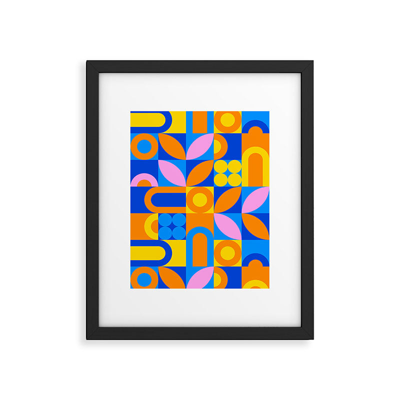 Colorful abstract geometric mosaic pattern Framed Art Print Gallery Image 6