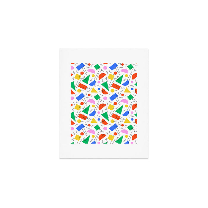 Colorful abstract geometric shape art pattern Art Print Gallery Image 1