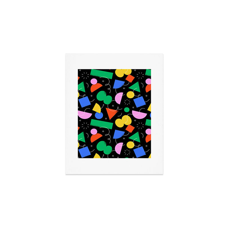 Colorful abstract geometric shape art pattern Art Print Gallery Image 1