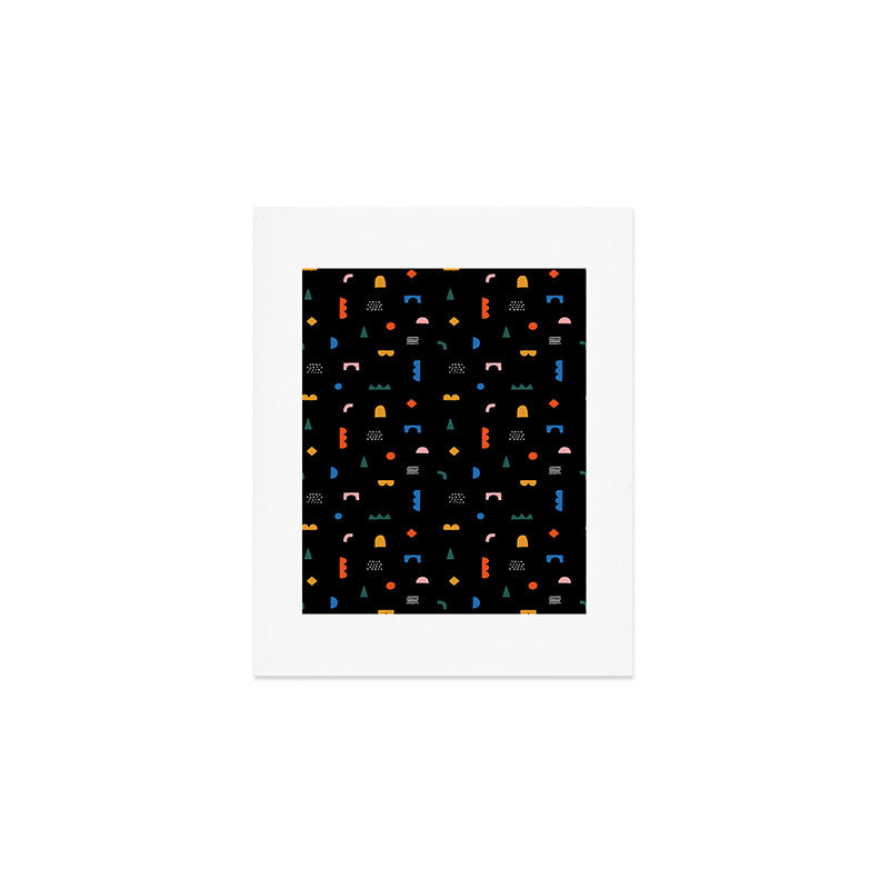 Colorful abstract geometric shape art pattern Art Print Gallery Image 1