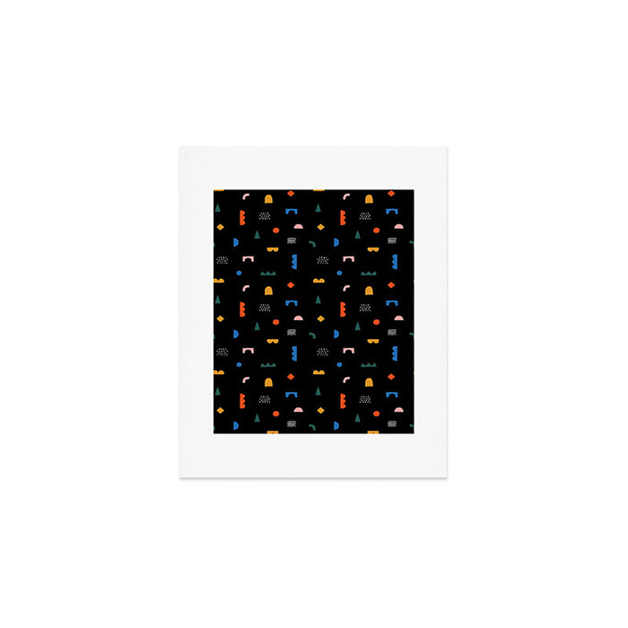 Colorful abstract geometric shape art pattern Art Print Gallery Image 1