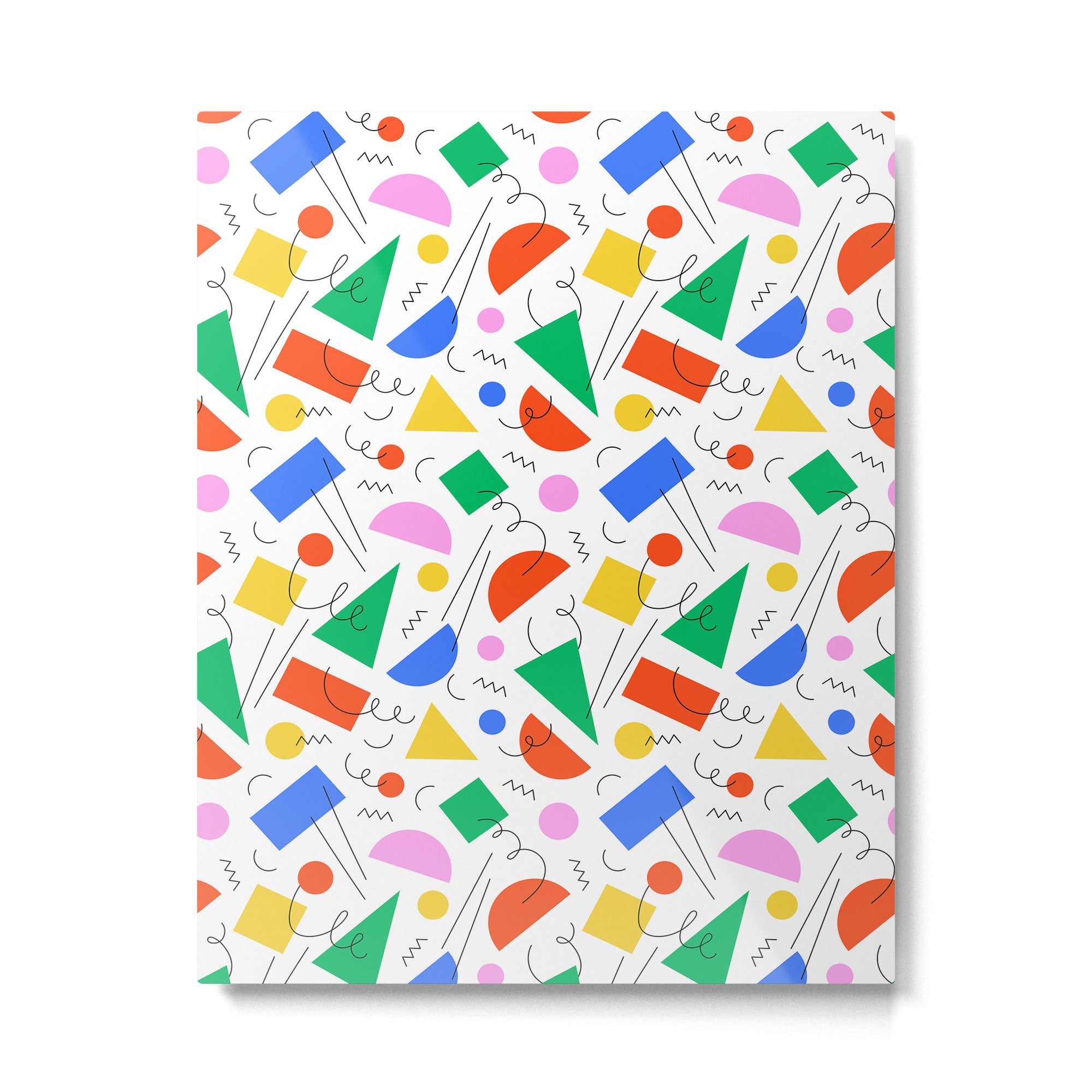 Colorful abstract geometric shape art pattern Metal Print Gallery Image 6