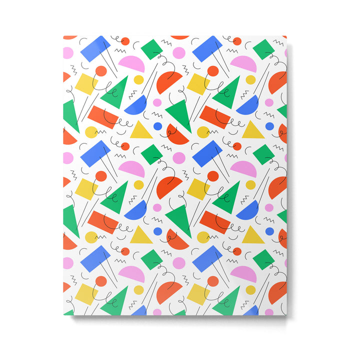 Colorful abstract geometric shape art pattern Metal Print Gallery Image 1