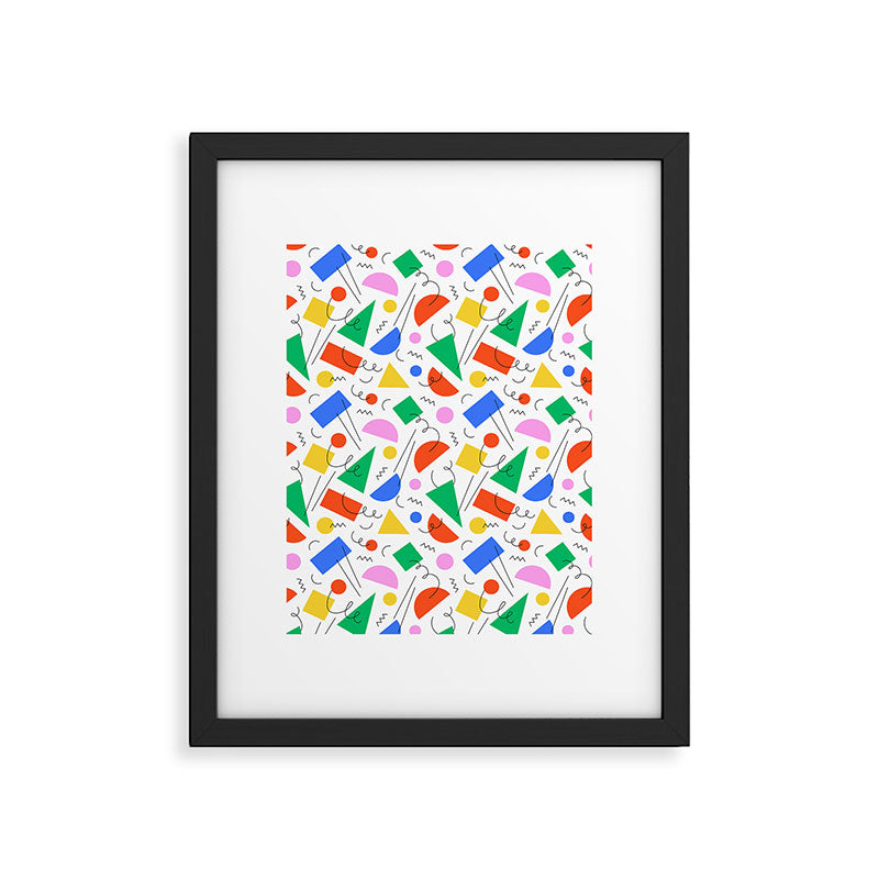 Colorful abstract geometric shape art pattern Framed Art Print Gallery Image 6