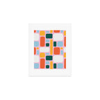 Colorful abstract geometric shape pattern Art Print Gallery Image 1