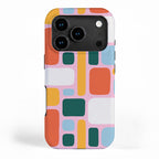 Colorful abstract geometric shape pattern iPhone Case Gallery Image 1