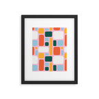 Colorful abstract geometric shape pattern Framed Art Print Gallery Image 6
