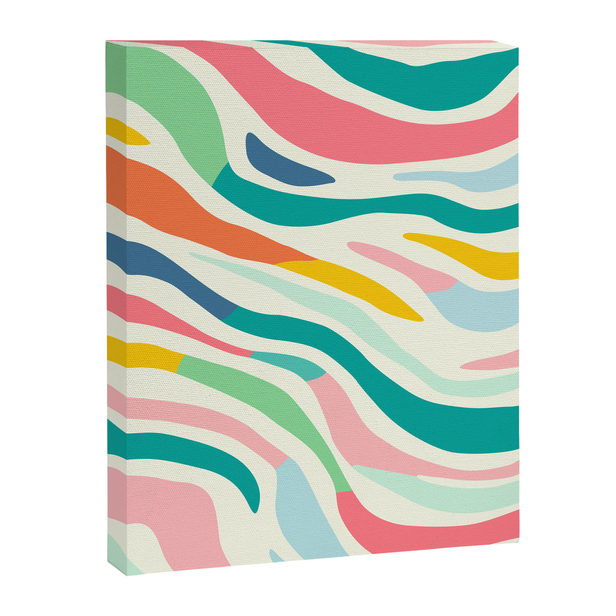 Colorful abstract line stripe art pattern Canvas Print Gallery Image 8