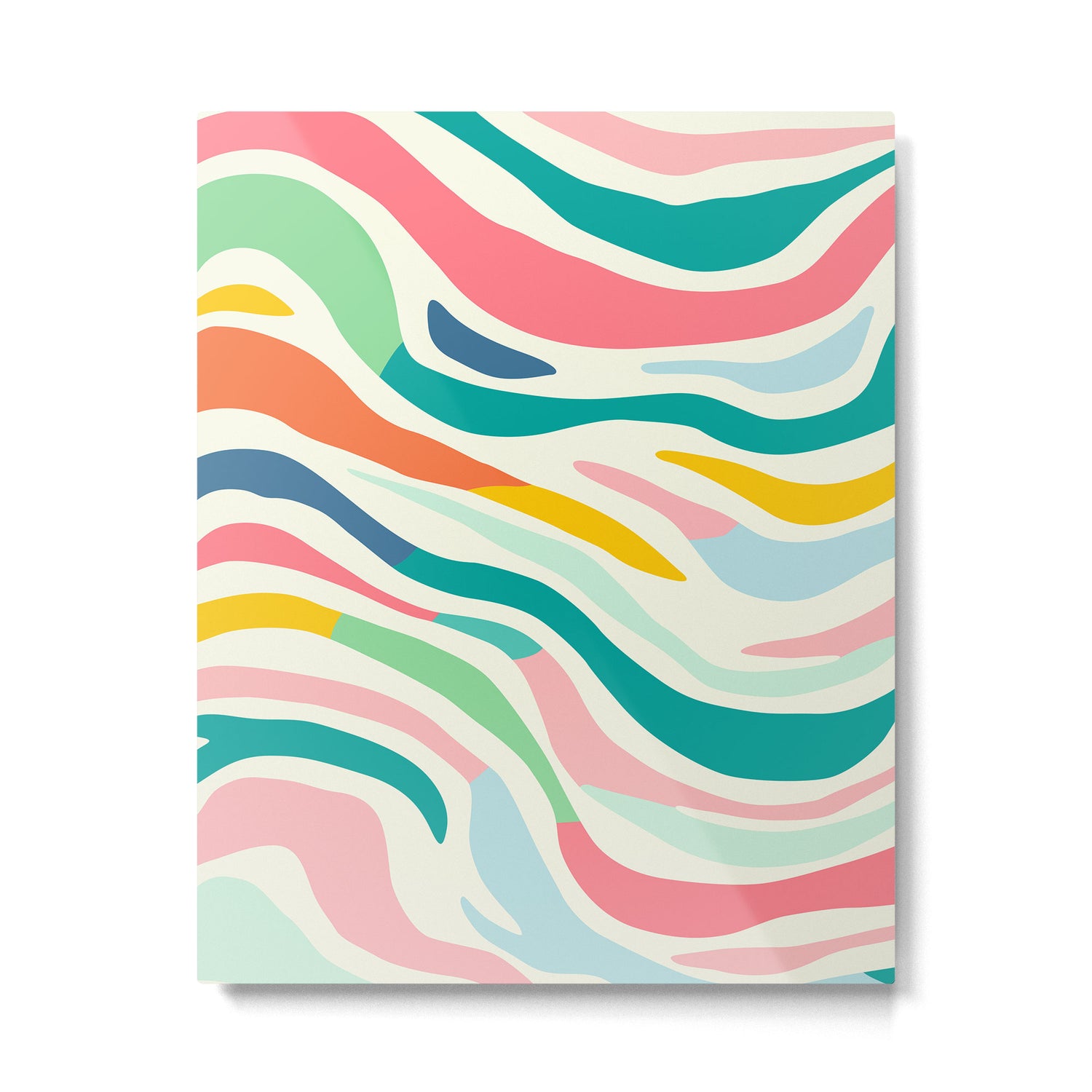 Colorful abstract line stripe art pattern Metal Print Gallery Image 6