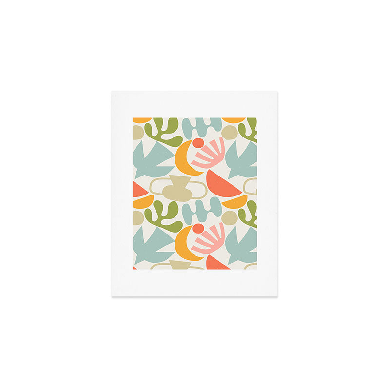 Colorful abstract nature organic shape pattern  Art Print Gallery Image 1