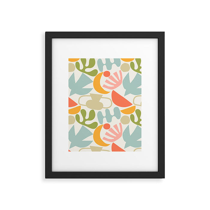 Colorful abstract nature organic shape pattern  Framed Art Print Gallery Image 1