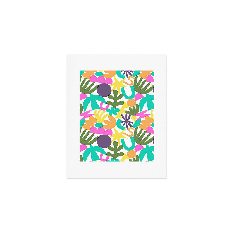 Colorful abstract organic nature shape art pattern Art Print Gallery Image 1