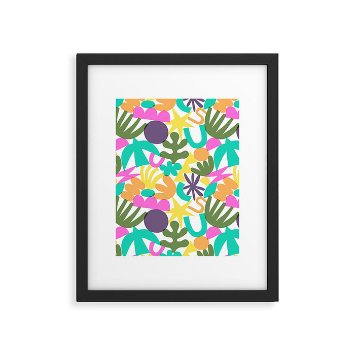 Colorful abstract organic nature shape art pattern Framed Art Print Gallery Image 1