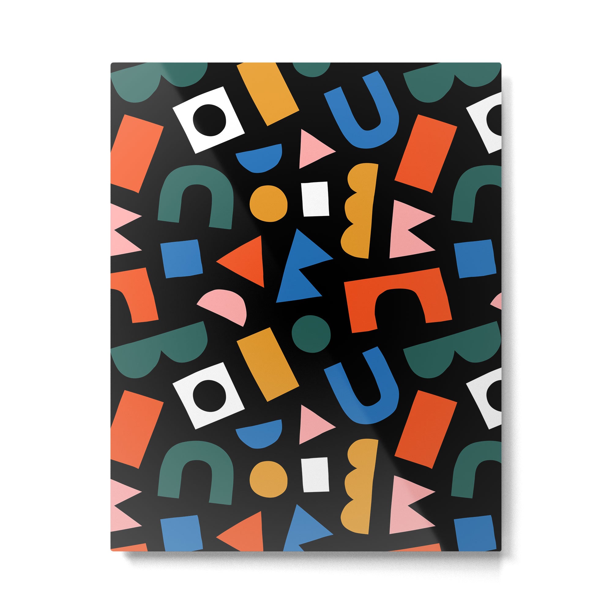 Colorful abstract organic shape art pattern Metal Print Gallery Image 6