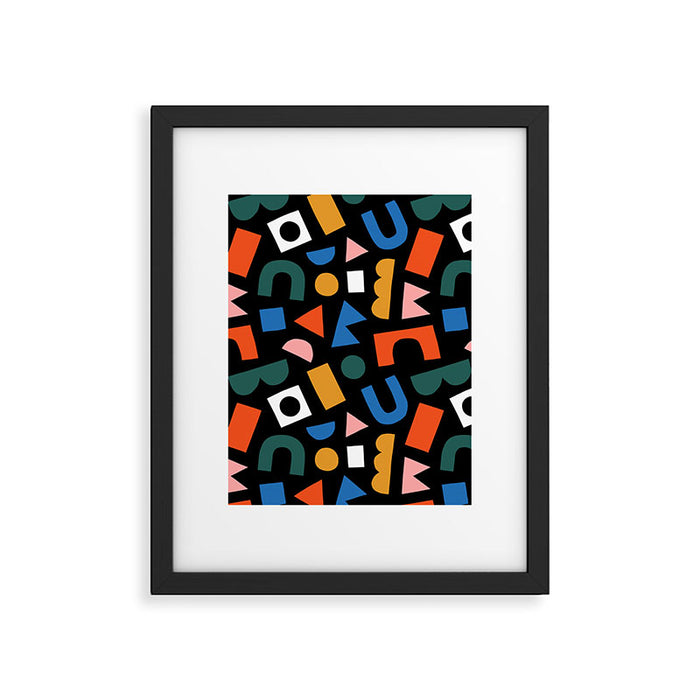 Colorful abstract organic shape art pattern Framed Art Print Gallery Image 1