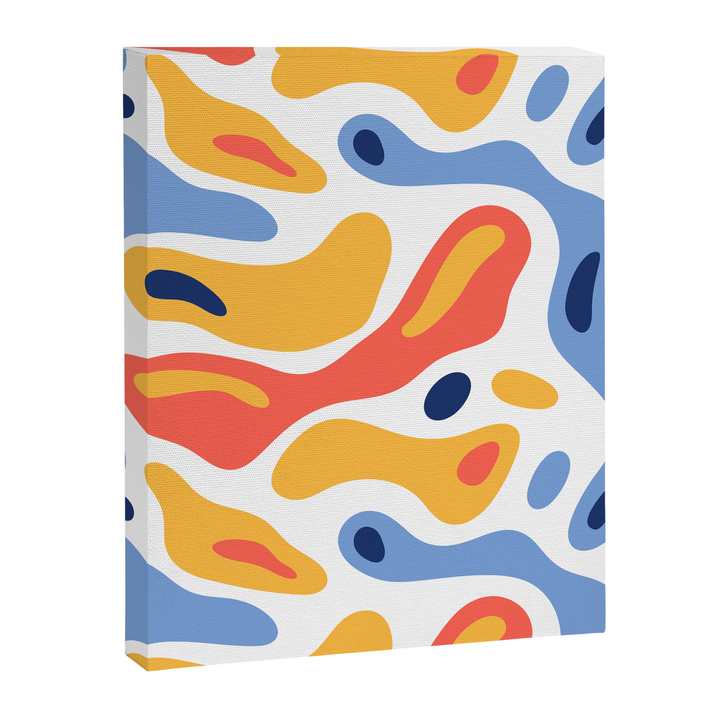 Colorful abstract organic shape art pattern Canvas Print Gallery Image 8