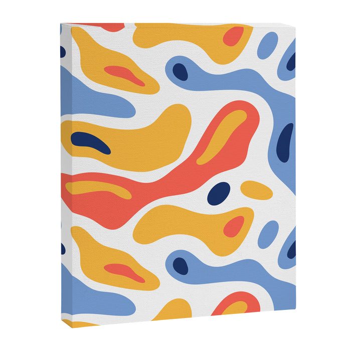 Colorful abstract organic shape art pattern Canvas Print Gallery Image 1