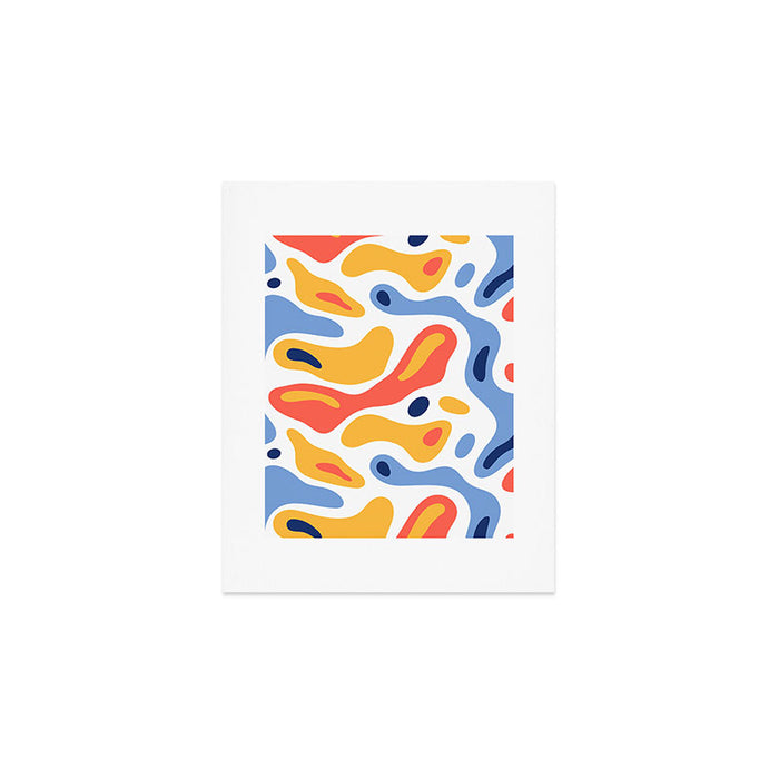 Colorful abstract organic shape art pattern Art Print Gallery Image 1