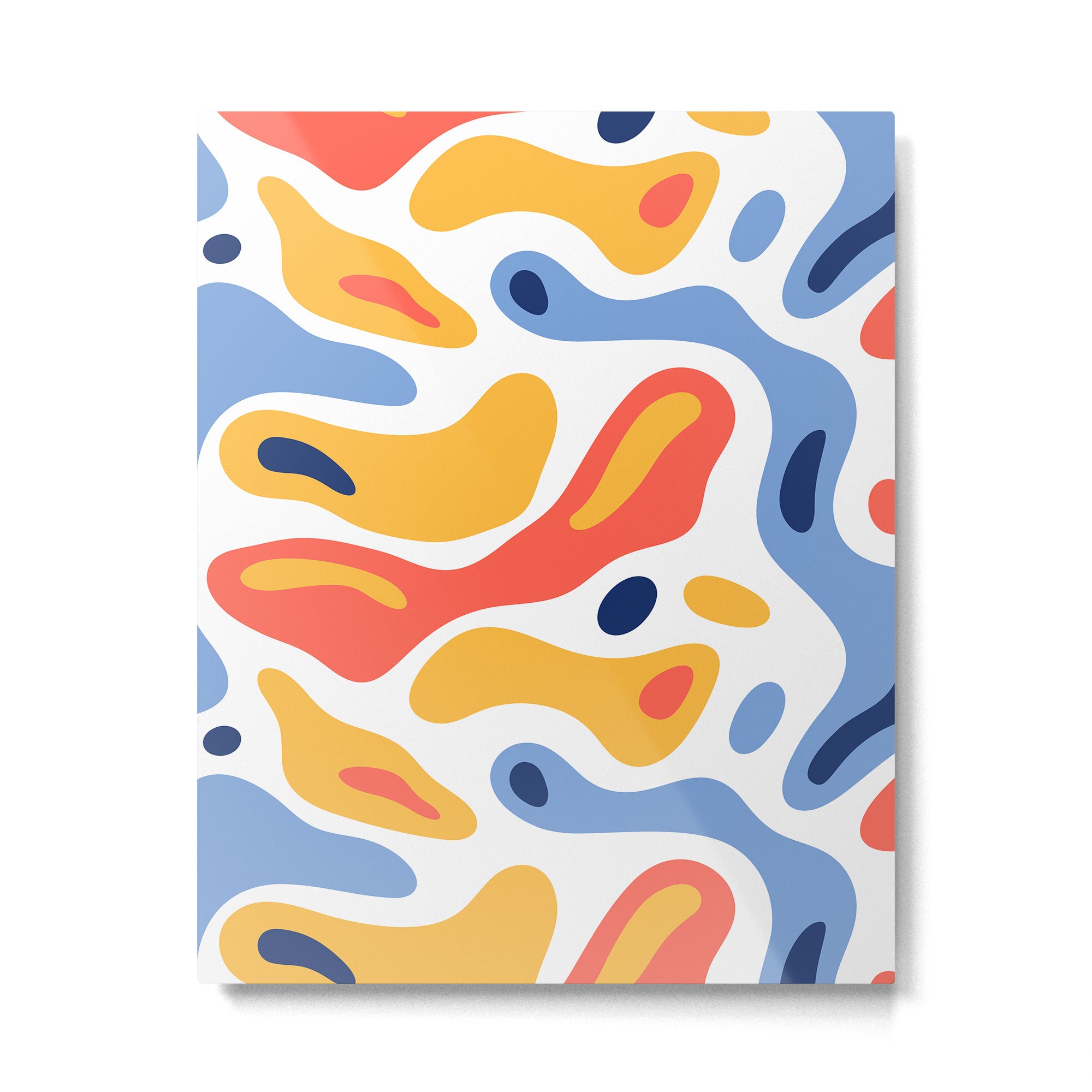 Colorful abstract organic shape art pattern Metal Print Gallery Image 6