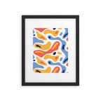 Colorful abstract organic shape art pattern Framed Art Print Gallery Image 6