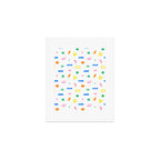 Colorful abstract organic shape art pattern Art Print Gallery Image 1
