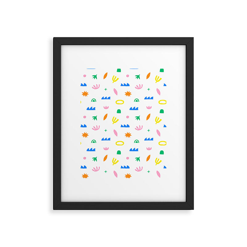 Colorful abstract organic shape art pattern Framed Art Print Gallery Image 6