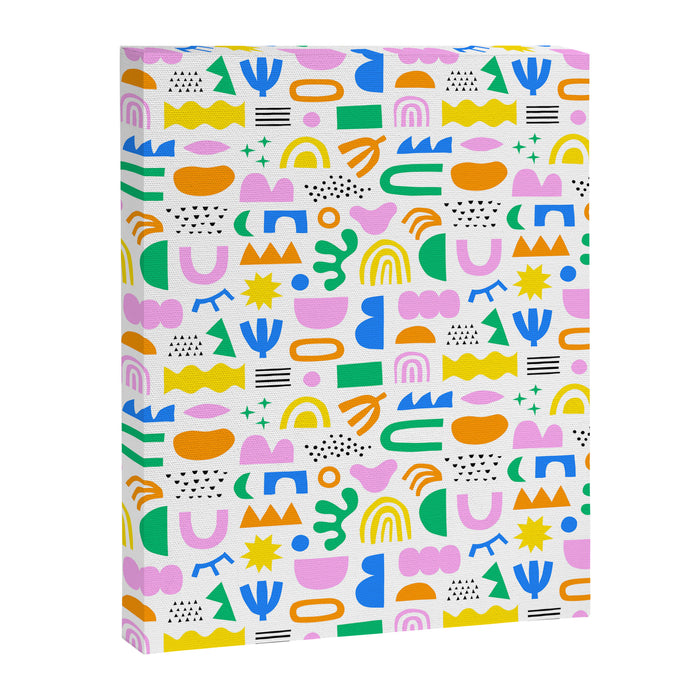 Colorful abstract organic shape art pattern Canvas Print Gallery Image 1