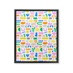 Colorful abstract organic shape art pattern Framed Canvas Print Gallery Image 8