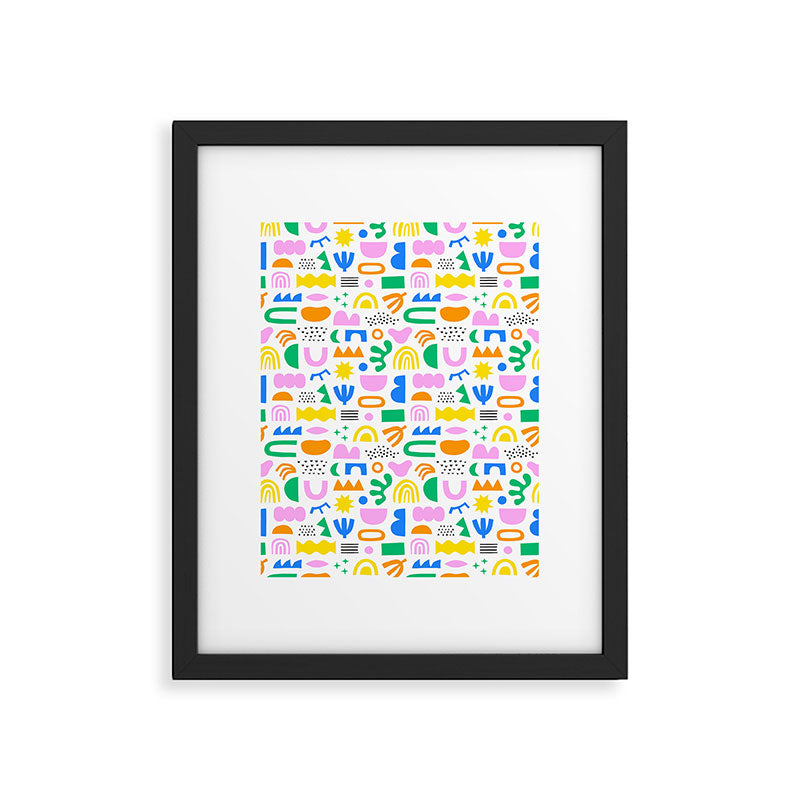 Colorful abstract organic shape art pattern Framed Art Print Gallery Image 6